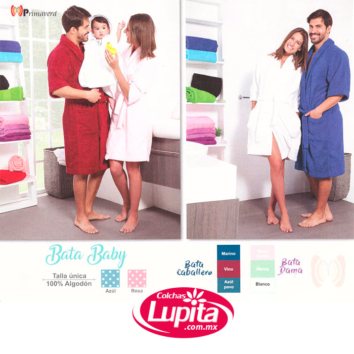 BATA DE BAÑO DAMA GRANDE BLANCO (Primavera-Competition)