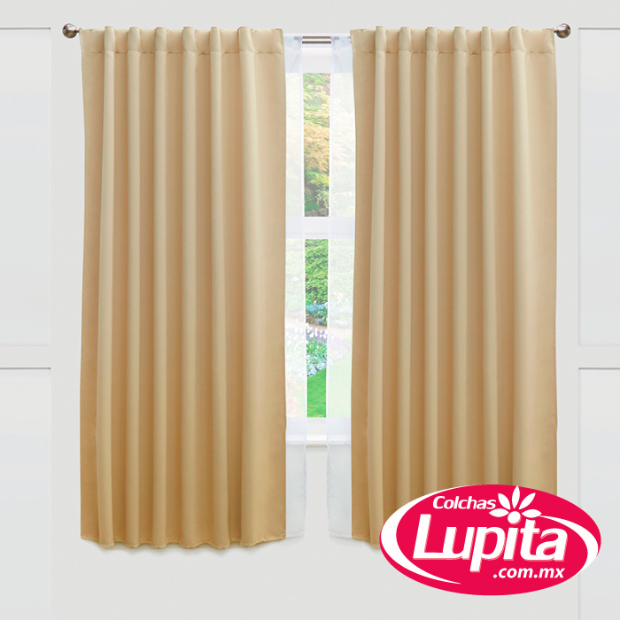 CORTINAS BLACKOUT LARGA CATANIA BEIGE (Vianney 23)
