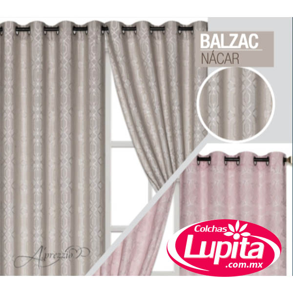 JUEGO DE CORTINAS BALZAC NACAR (Aprezzio)