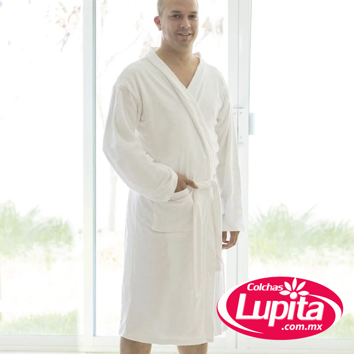 BATA DE BAÑO GDE BLANCA CABALLERO (Tesso)