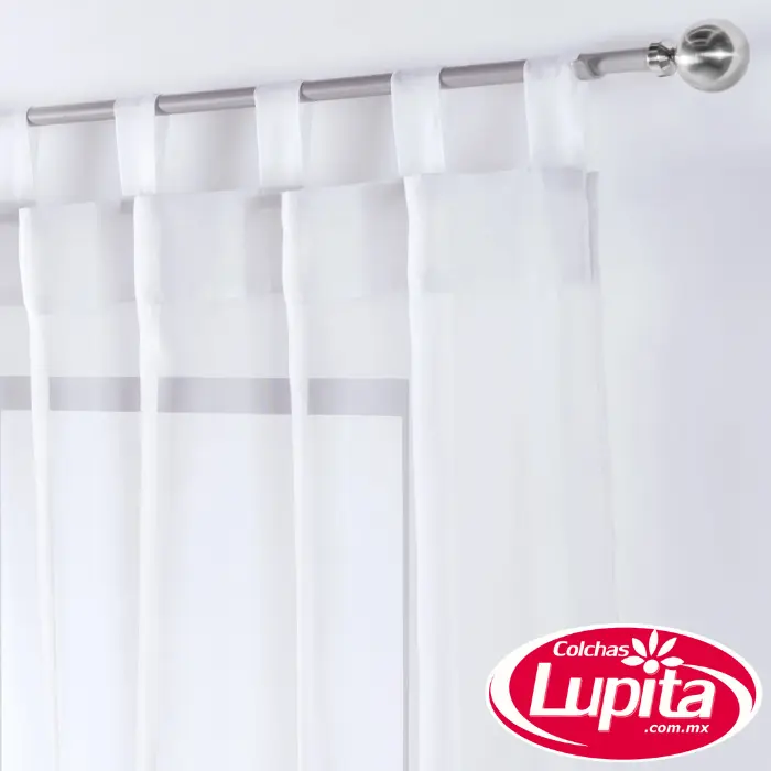 CORTINAS TRANSLUCIDAS CORTA TERGAL BLANCO (Vianney Hogar)