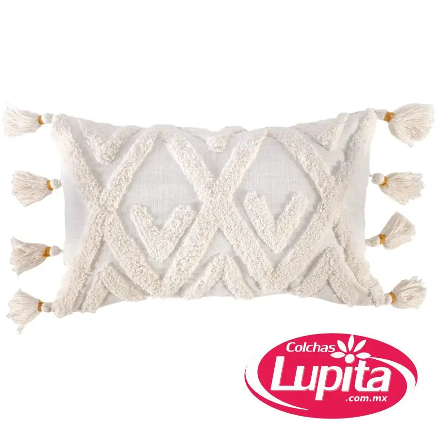 FUNDA DE COJIN RECTANGULAR MUMBAI BEIGE (Vianney 23)