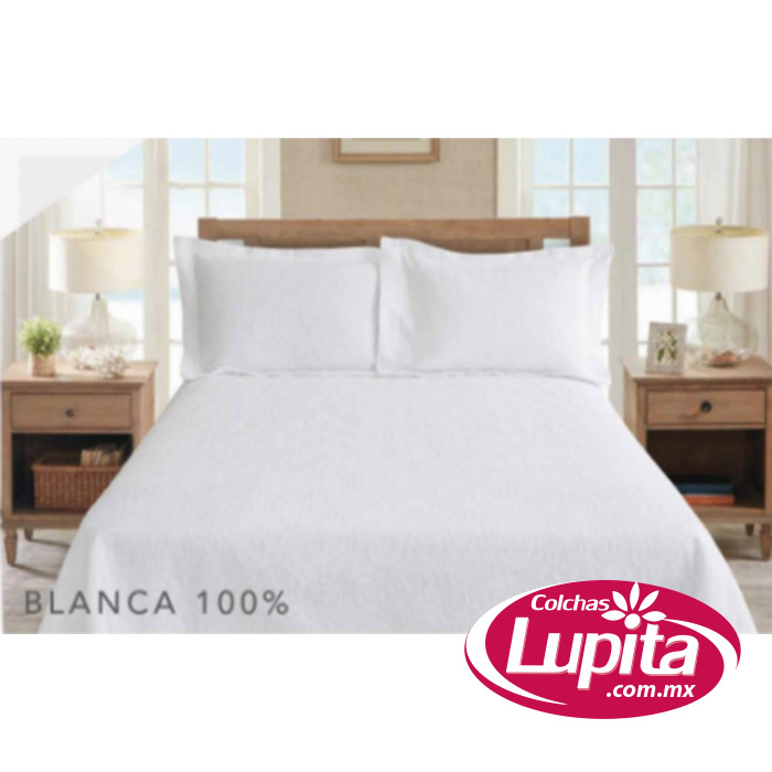 COLCHA GRECIA BLANCA 100% IND (Fanitty)