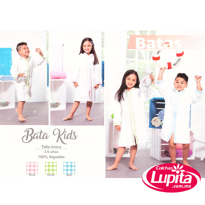 BATA DE BAÑO KIDS  ROSA (Primavera-Competition)