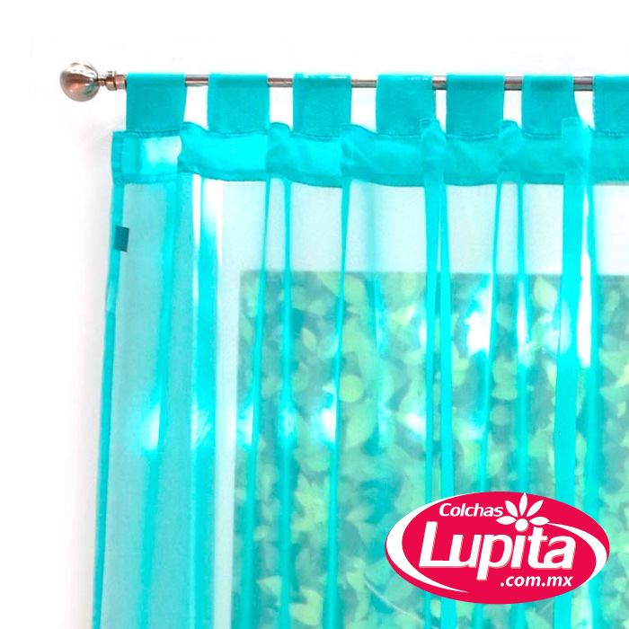 CORTINAS TRANSLUCIDAS CORTA TERGAL MENTA (Vianney Hogar)