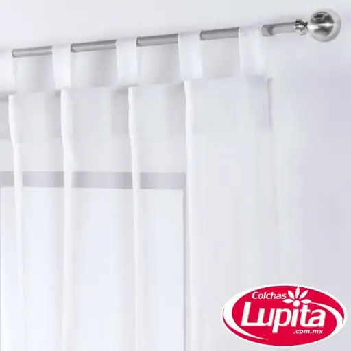 [000878650000] CORTINAS TRANSLUCIDAS LARGA TERGAL BLANCO (Vianney Hogar)