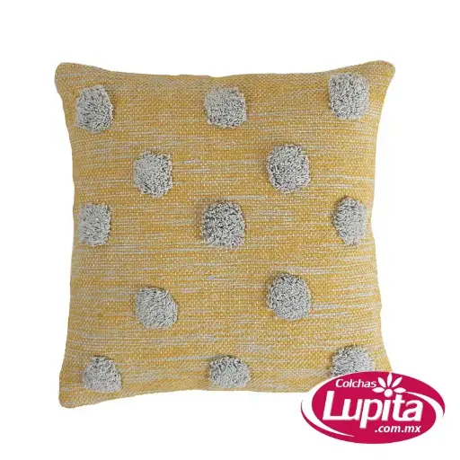 [000774920009] FUNDA DE COJIN CUADRADO MUMBAI MOSTAZA (Vianney Hogar)