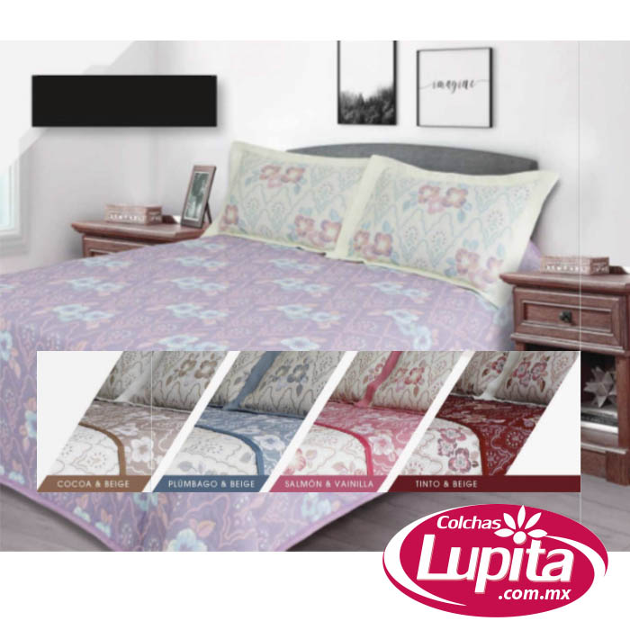 COLCHA GENOVA COCOA/BEIGE MAT (Fanitty)