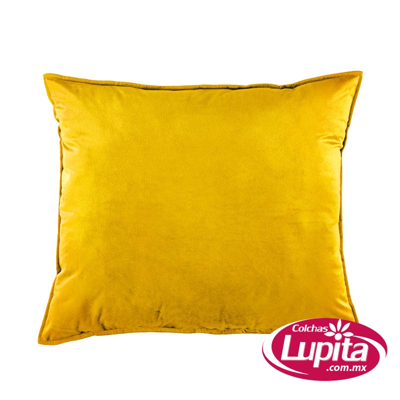 FUNDA DE ALMOHADA EUROPEA VELVET MOSTAZA (Vianney Hogar)