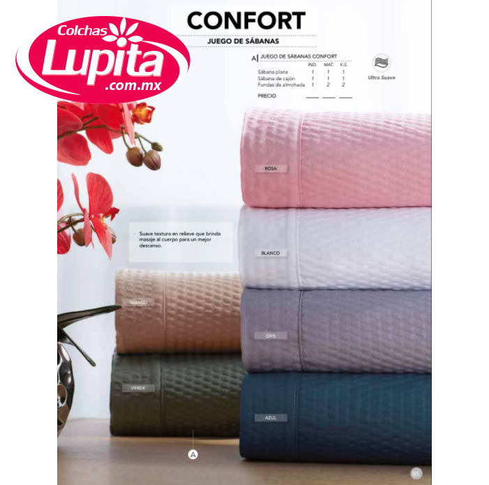 SABANAS CONFORT BLANCO INDIVIDUAL (Elefantito 25)