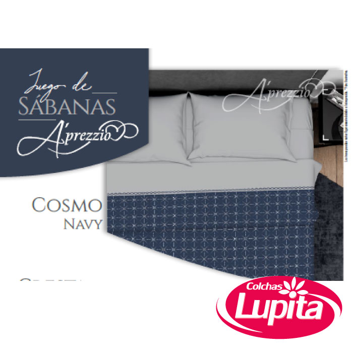 SABANAS COSMO NAVY KING SIZE (Aprezzio)