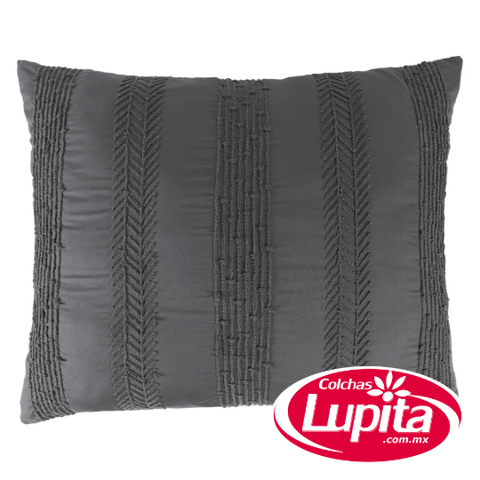 FUNDA DE ALMOHADA EUROPEA VOGA GRIS (Vianney 23)